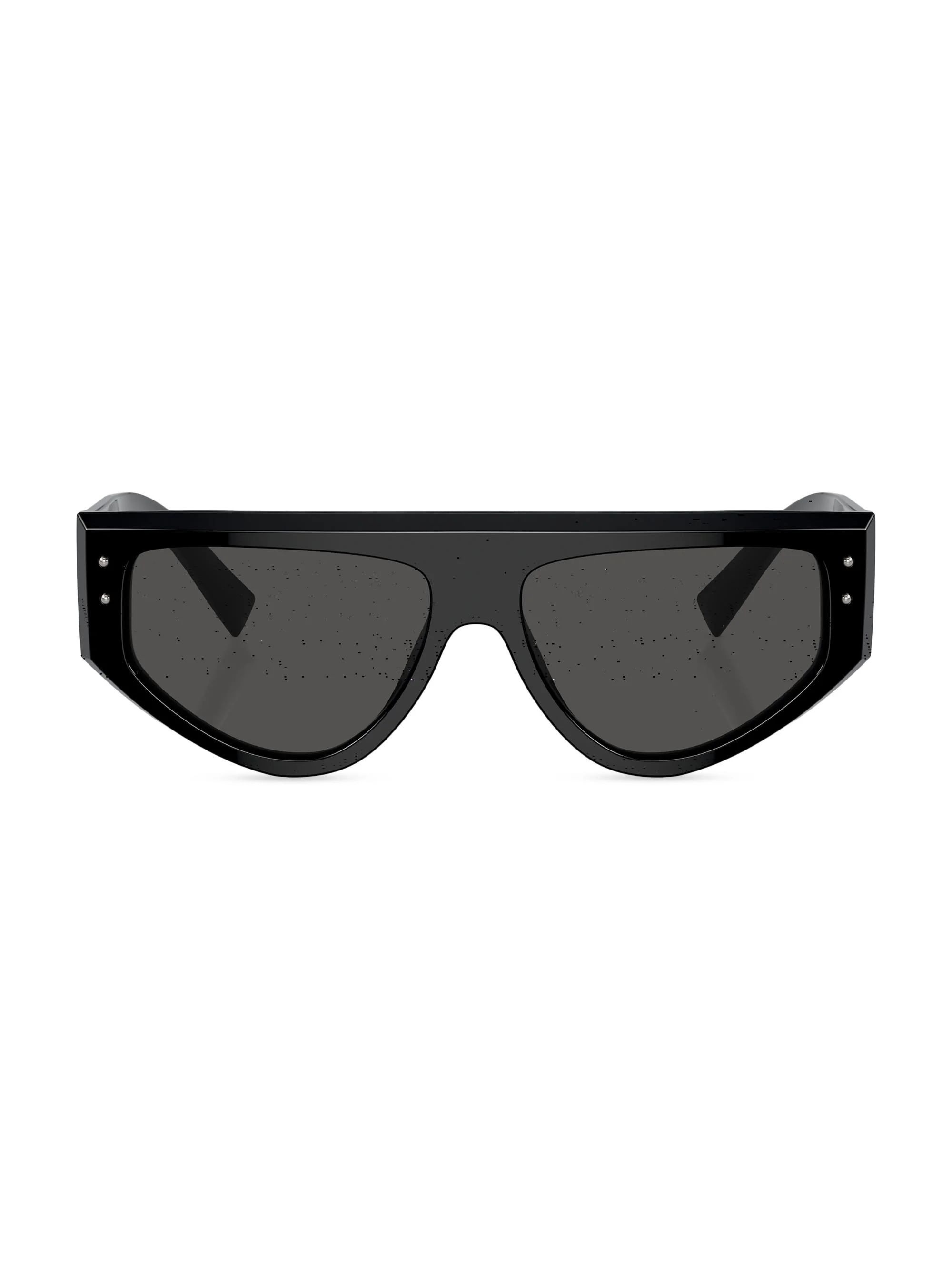 Unisex 57MM Rectangular Sunglasses - Dark Grey Black - 1