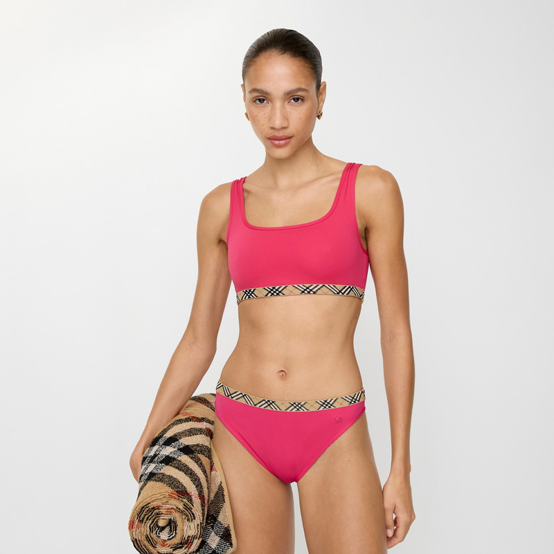 Burberry Check Trim Bikini Top outlook