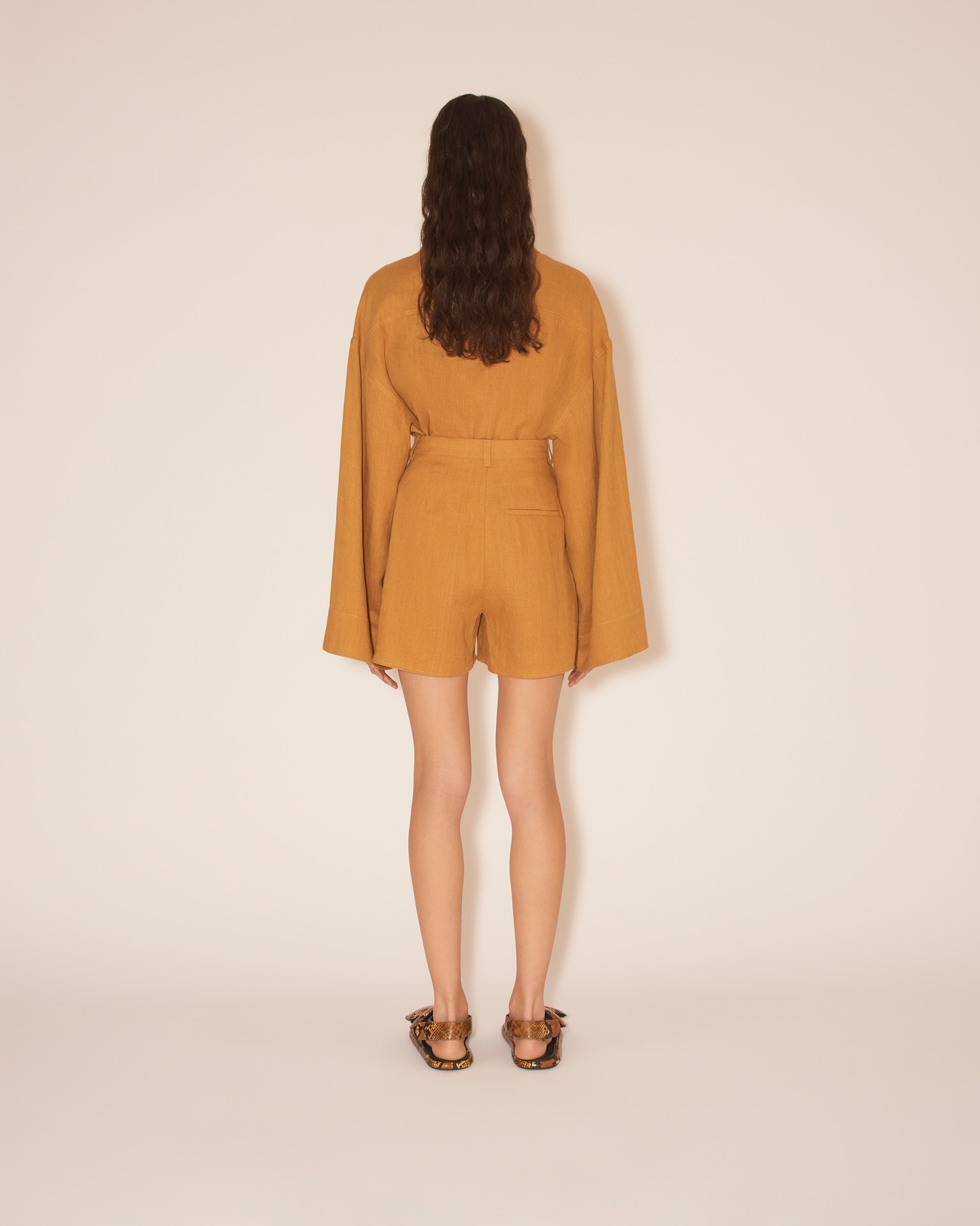 RIMA - Tailored marathon shorts - Camel - 2