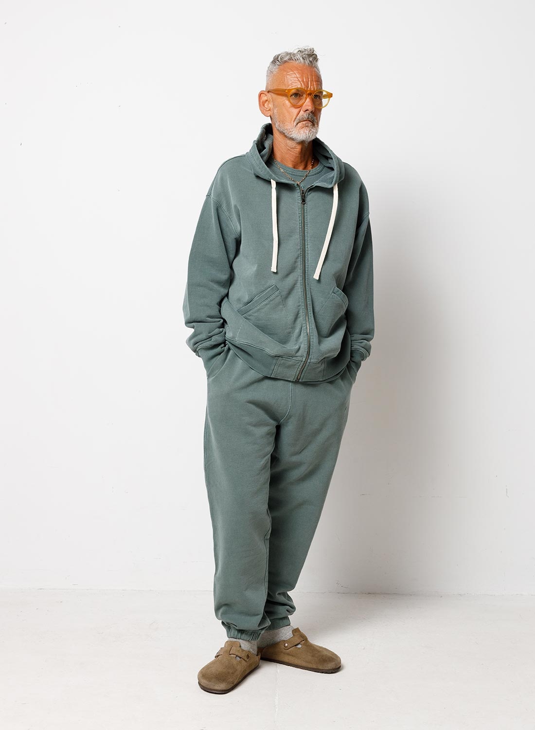 Embroidered Arrow Zip Hoodie in Sports Green - 2