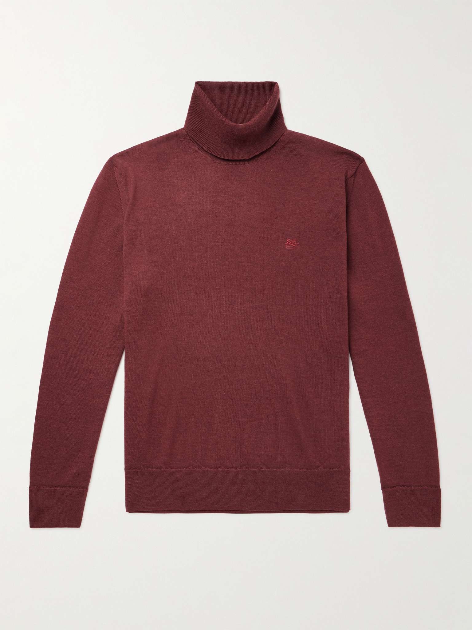 Logo-Embroidered Wool Rollneck Sweater - 1