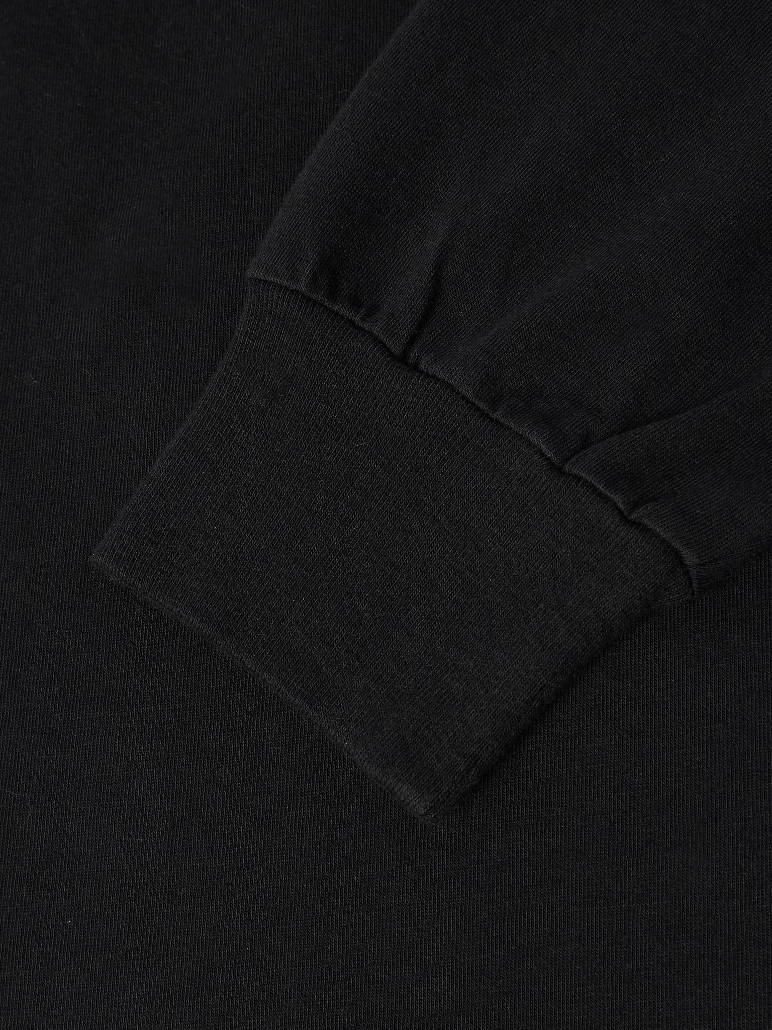 Cotton and Cashmere-Blend Jersey T-Shirt Black - 6