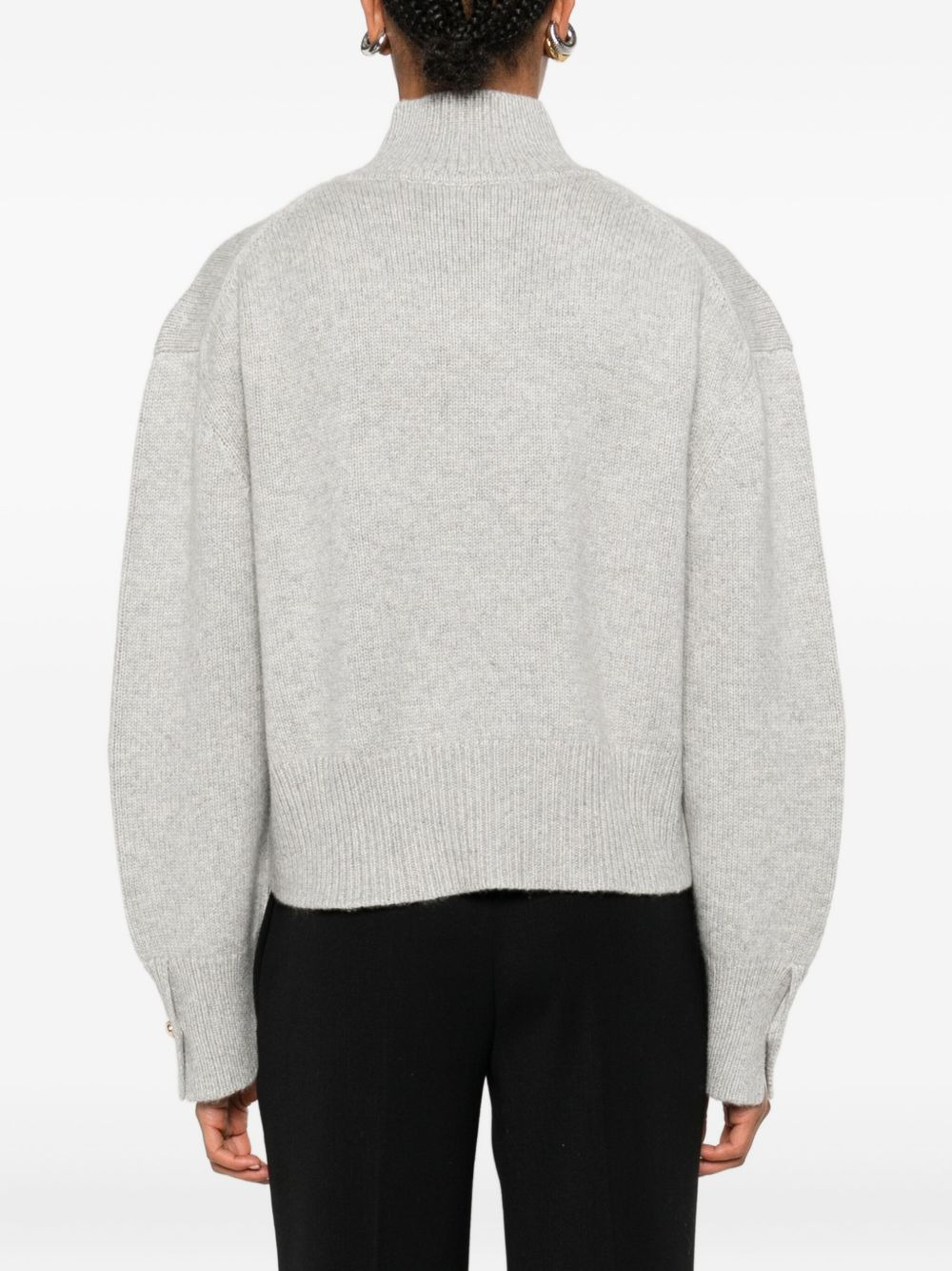 The Rowe high-neck button-front sweater - 4