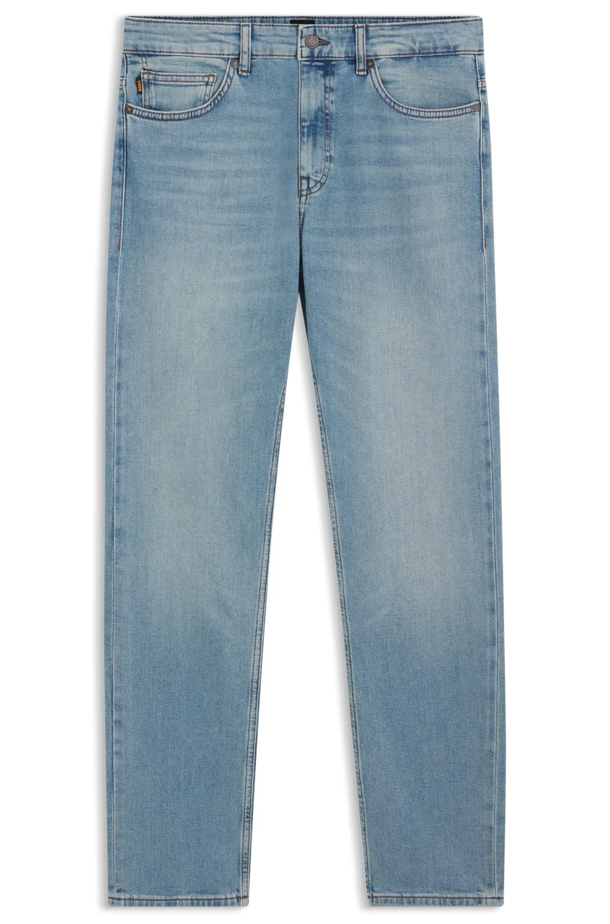 DELAWARE SLIM-FIT JEANS IN BRIGHT-BLUE COMFORT-STRETCH DENIM - 1