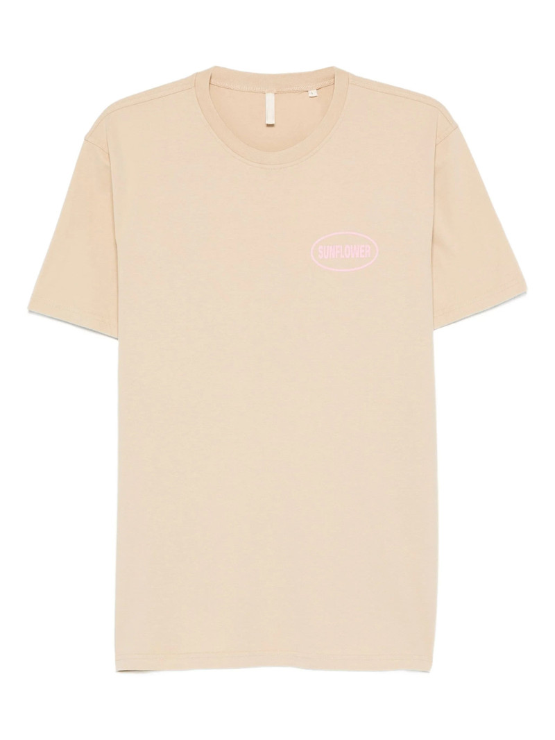 Sunflower Oval-logo Cotton T-shirt 1