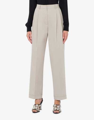 Moschino STRETCH COTTON CANVAS TROUSERS outlook