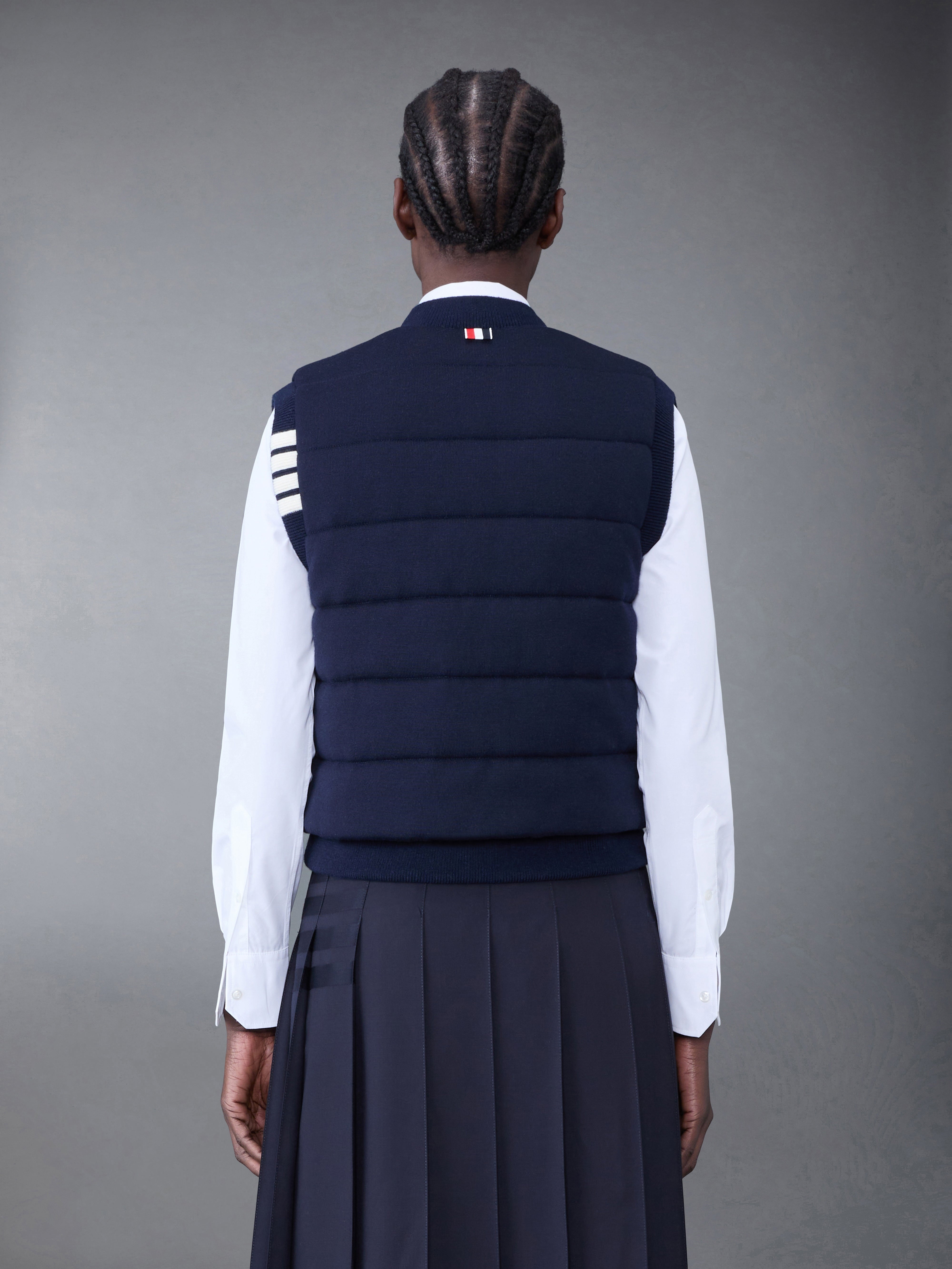 FINE MERINO AND JERSEY REVERSIBLE DOWN 4-BAR VEST - 3