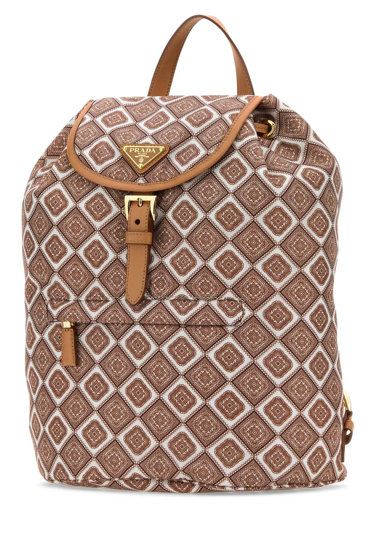 Prada Women Printed Re-Nylon Backpack - 2