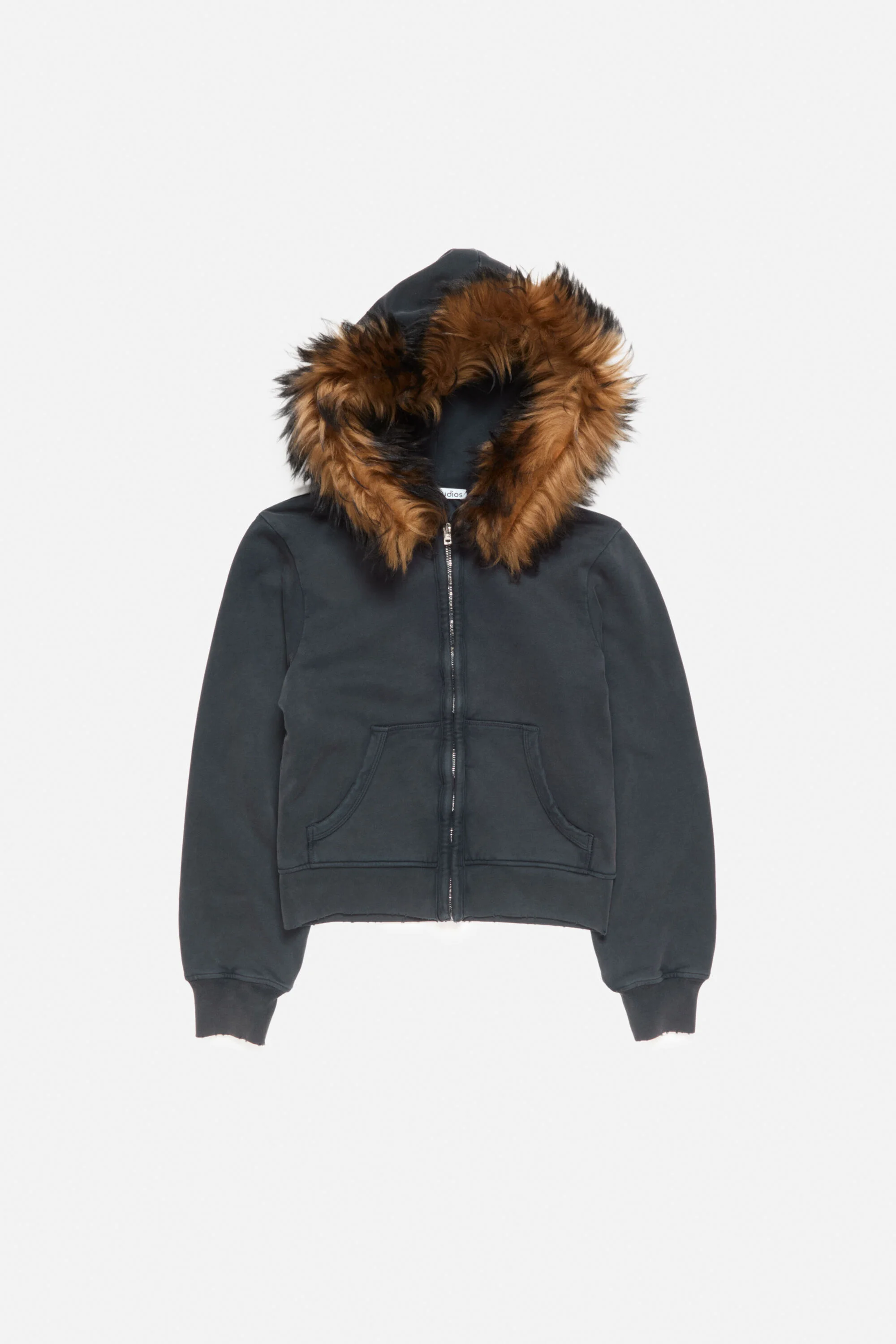 Hooded zipper sweater - Rust brown - 1