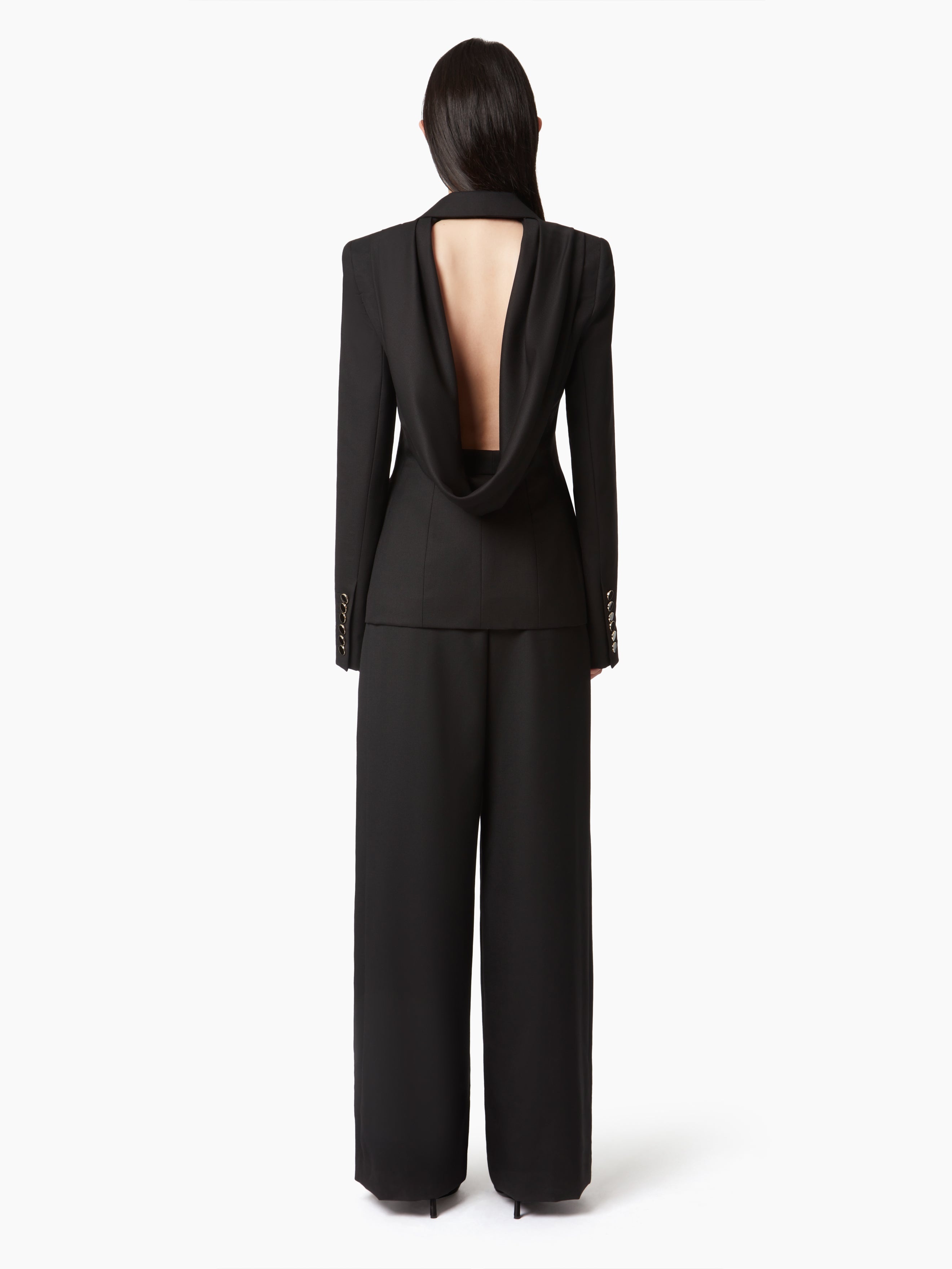 PLEATED WIDE-LEG PANTS - 4