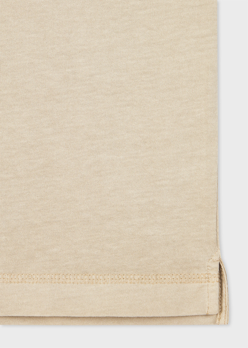 Paul Smith Light Tan Embroidered 'Happy' T-Shirt outlook