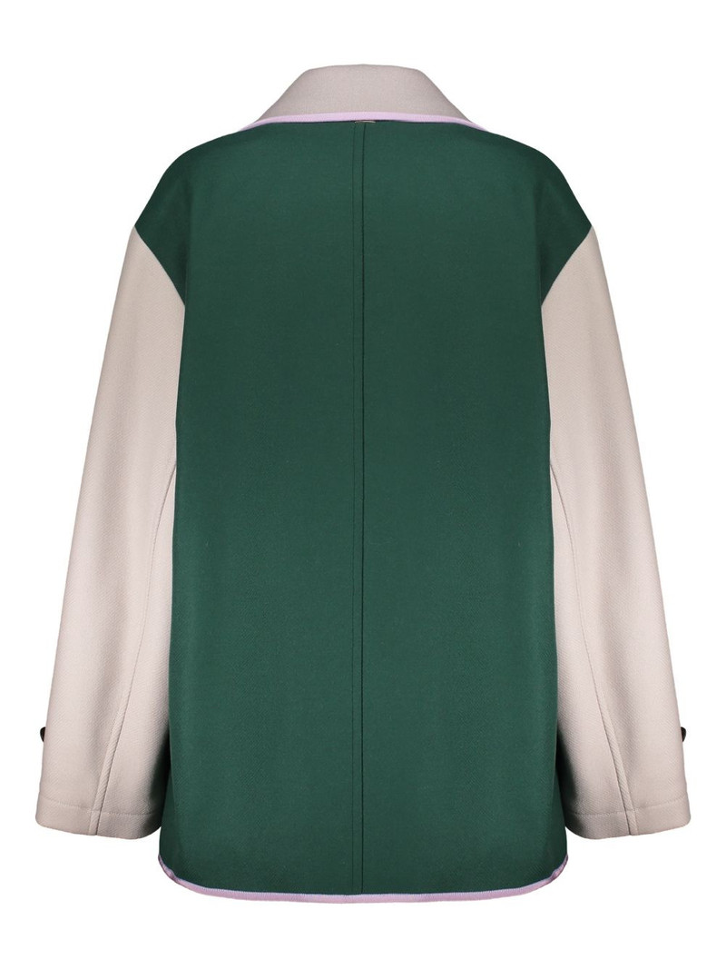 Herno double-breasted wide-collar jacket outlook