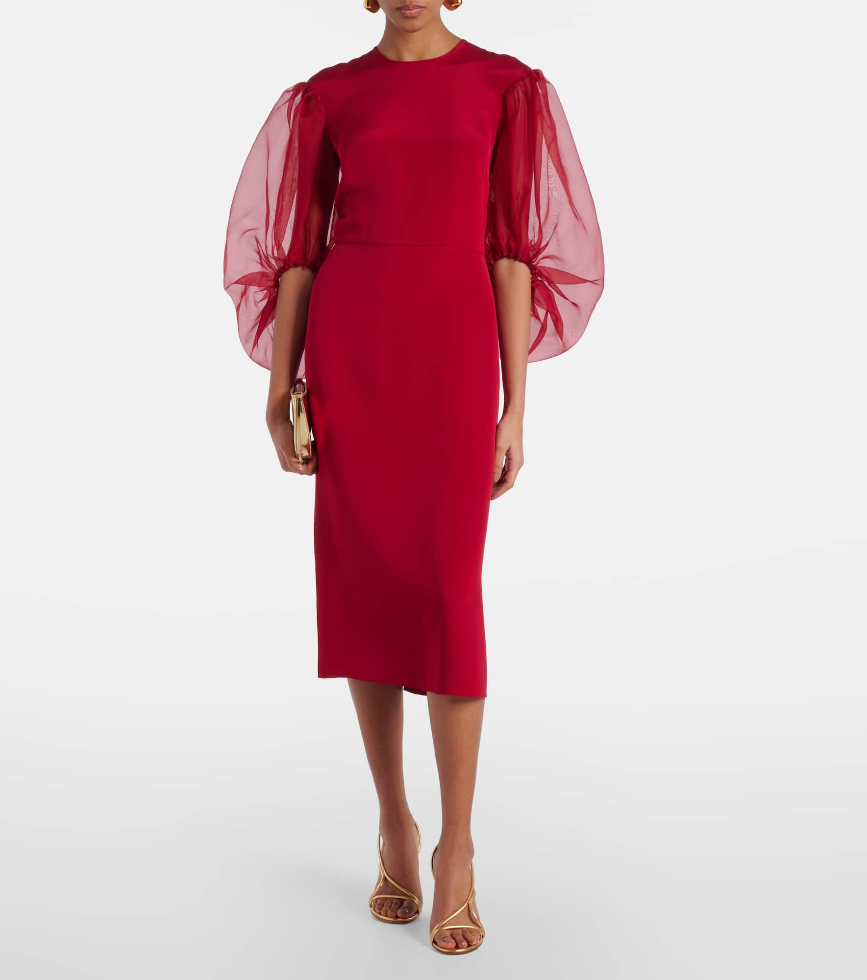 Danielle silk cady midi dress - 2