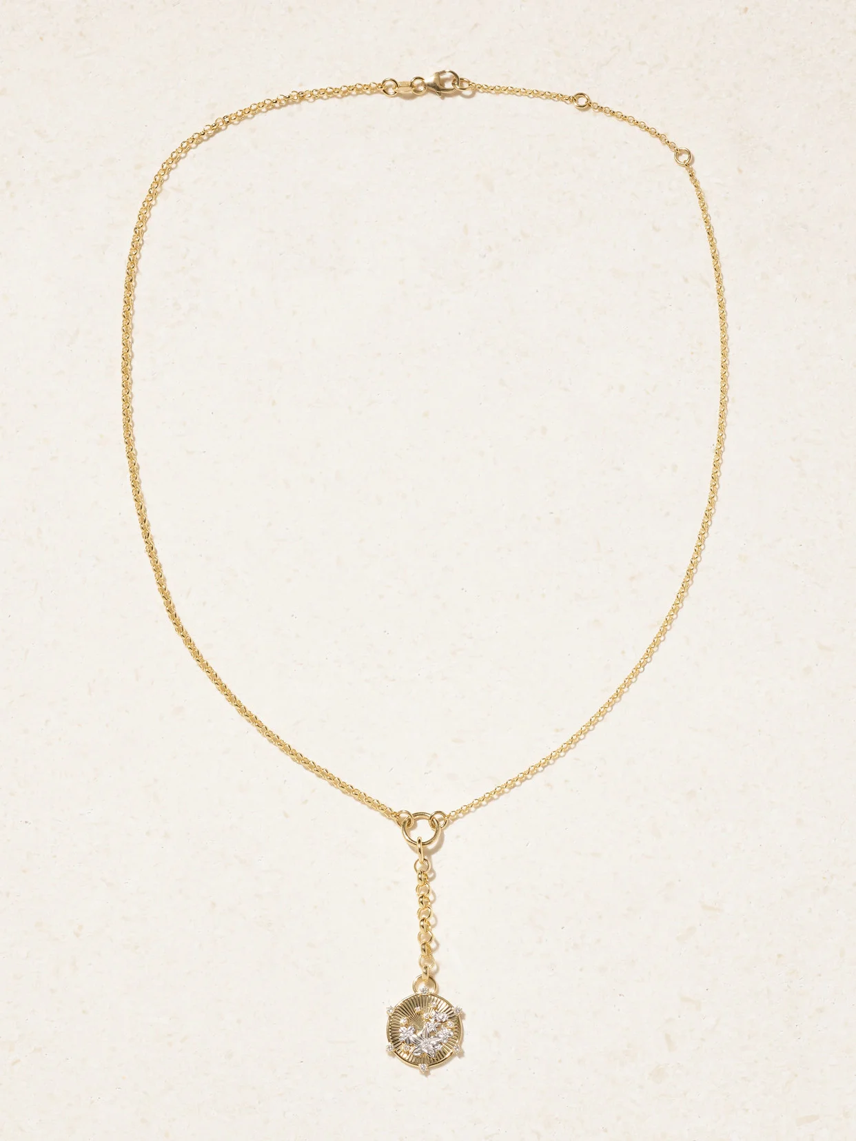 Resilience Blossoms Mixed Belcher 18-karat Yellow And White Gold Diamond Necklace - 1