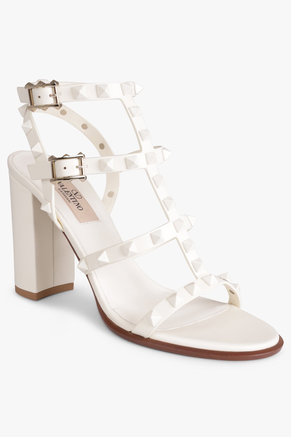 ROCKSTUD FOUR STRAP SANDAL 90MM | IVORY - 1