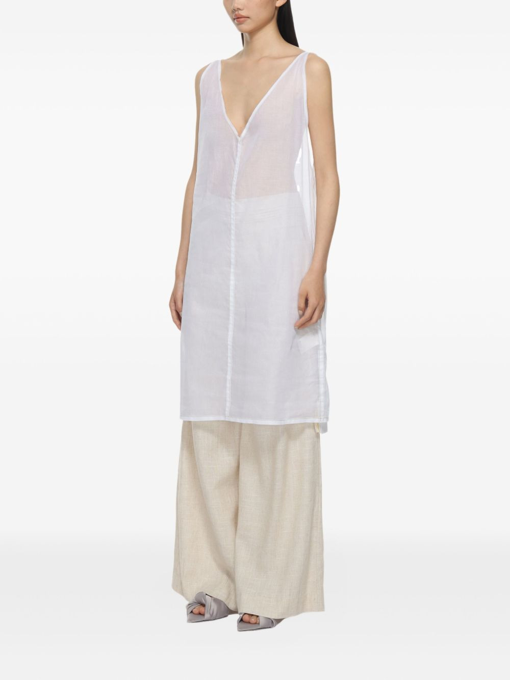 V-neck dress - 4
