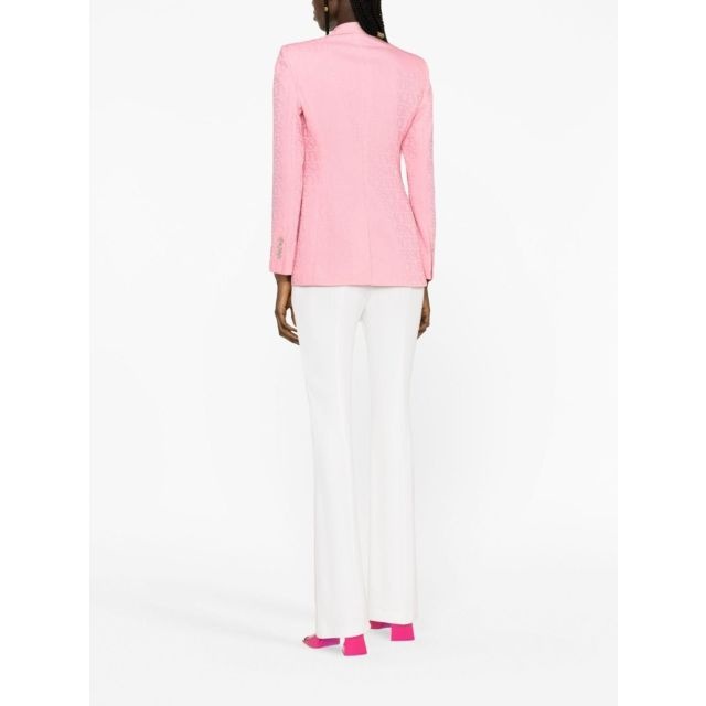 ジャケット VERSACE Women Outer 1009095 1A08198 1PN50 PINK Versace - Wool single-breasted blazer Pink - The Corner