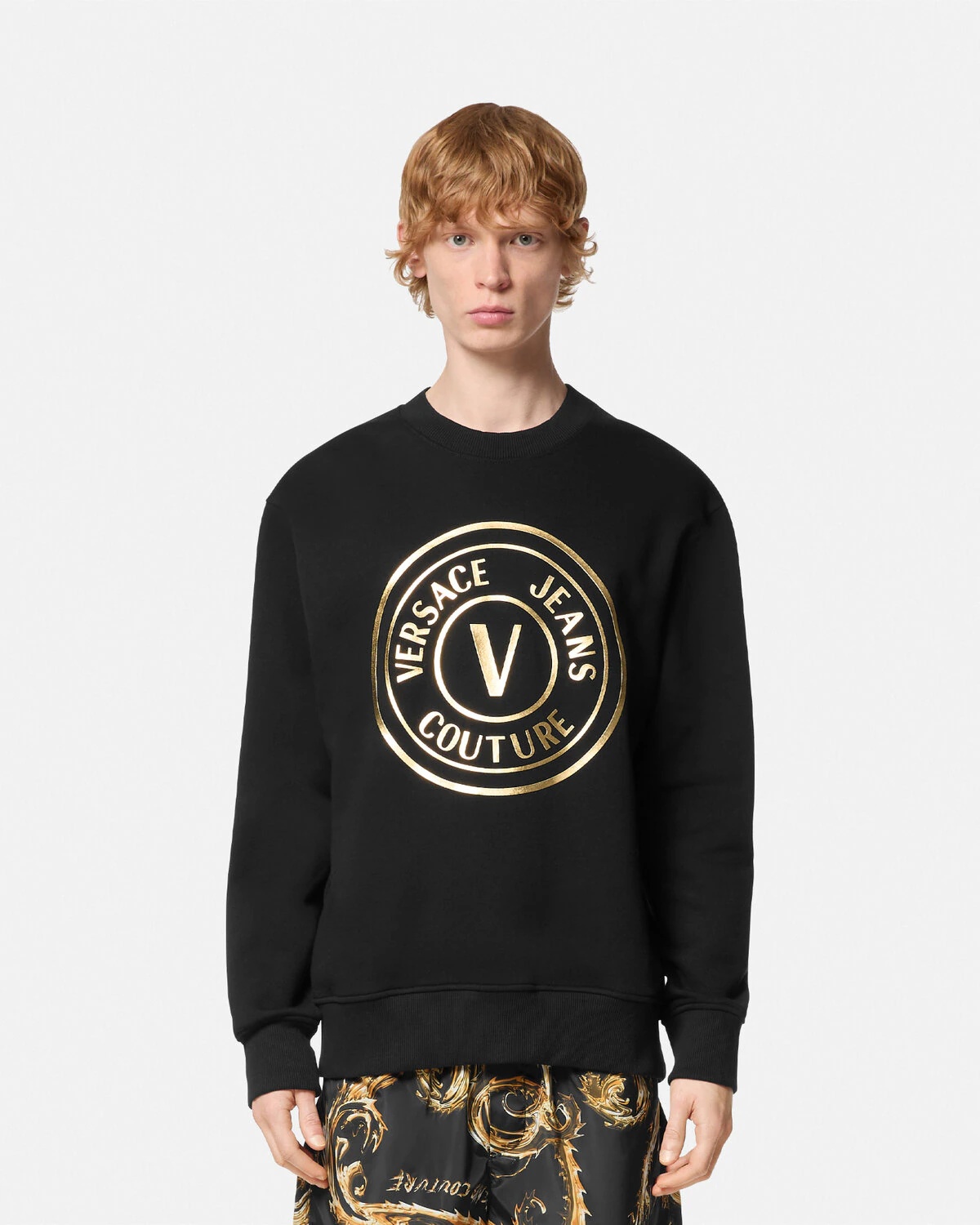 V-Emblem Relaxed-Fit Sweatshirt - 4