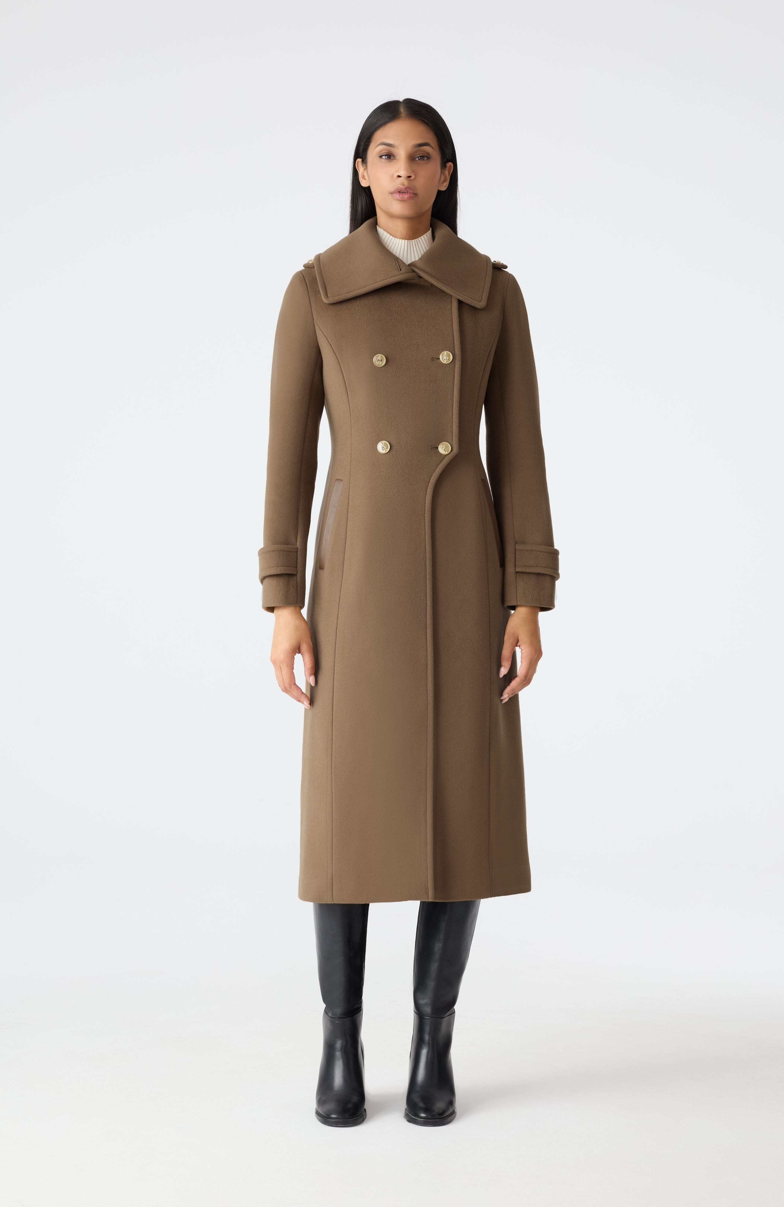 ELODIE-R double face wool tailored coat - 2