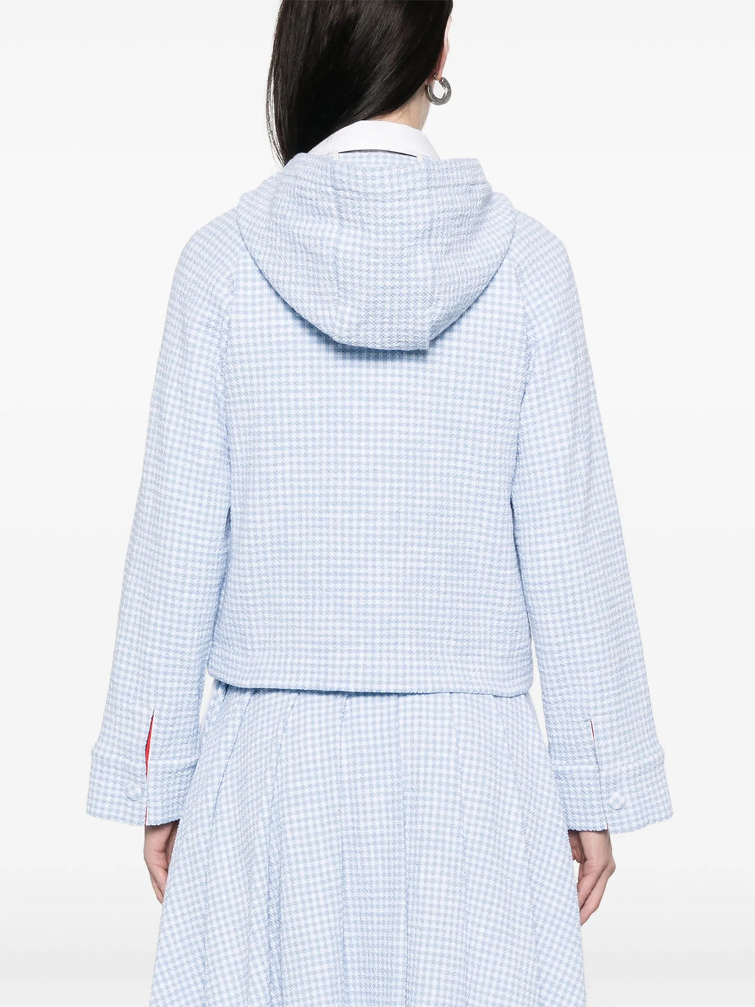 Hooded Jacket In Gingham Cotton - 4