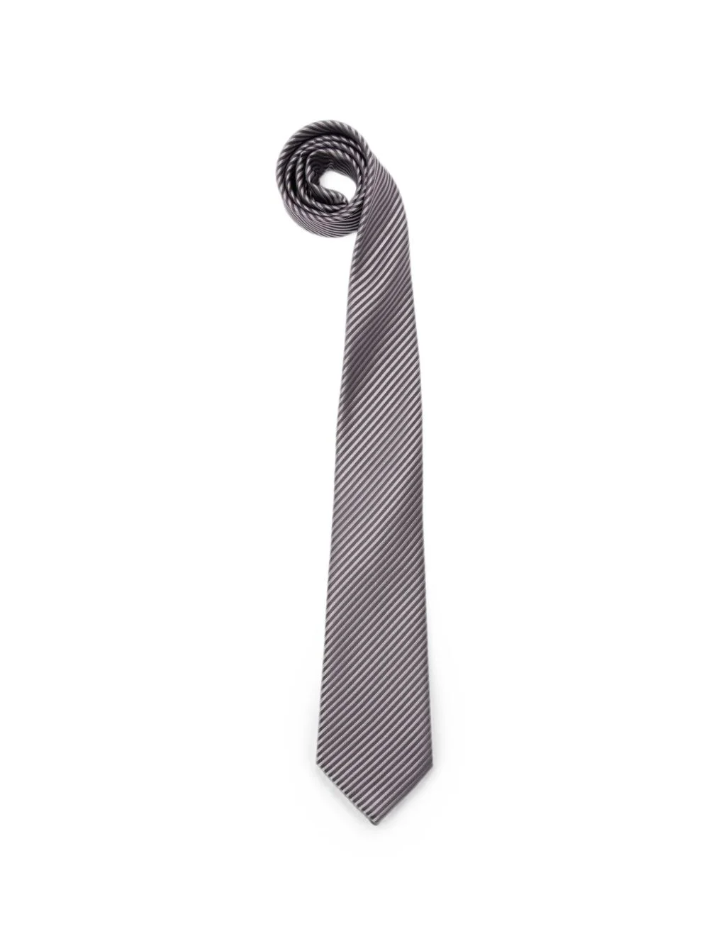 diagonal-stripe silk tie - 1