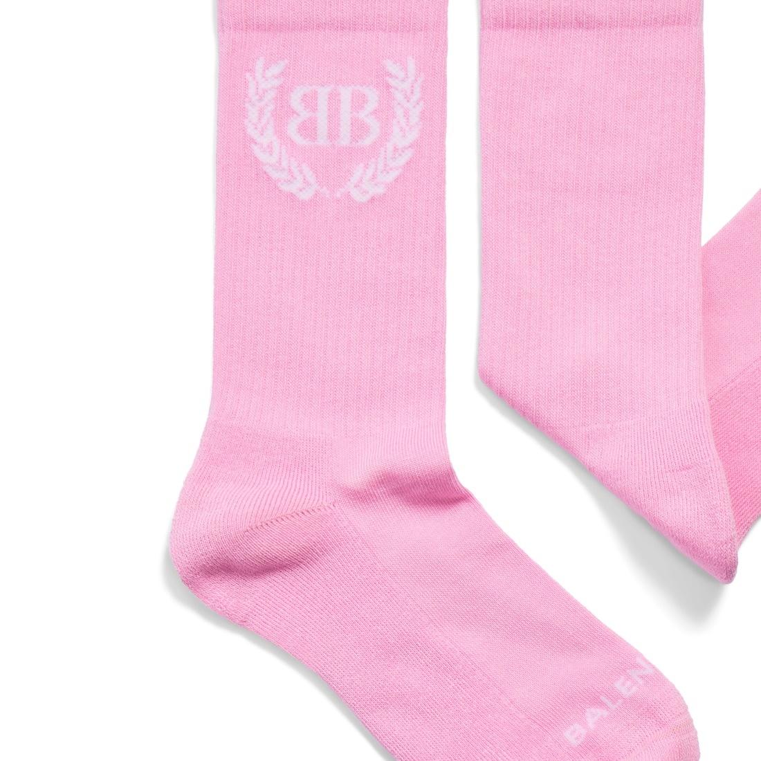 Laurel Classic Socks in Baby Pink/white - 2
