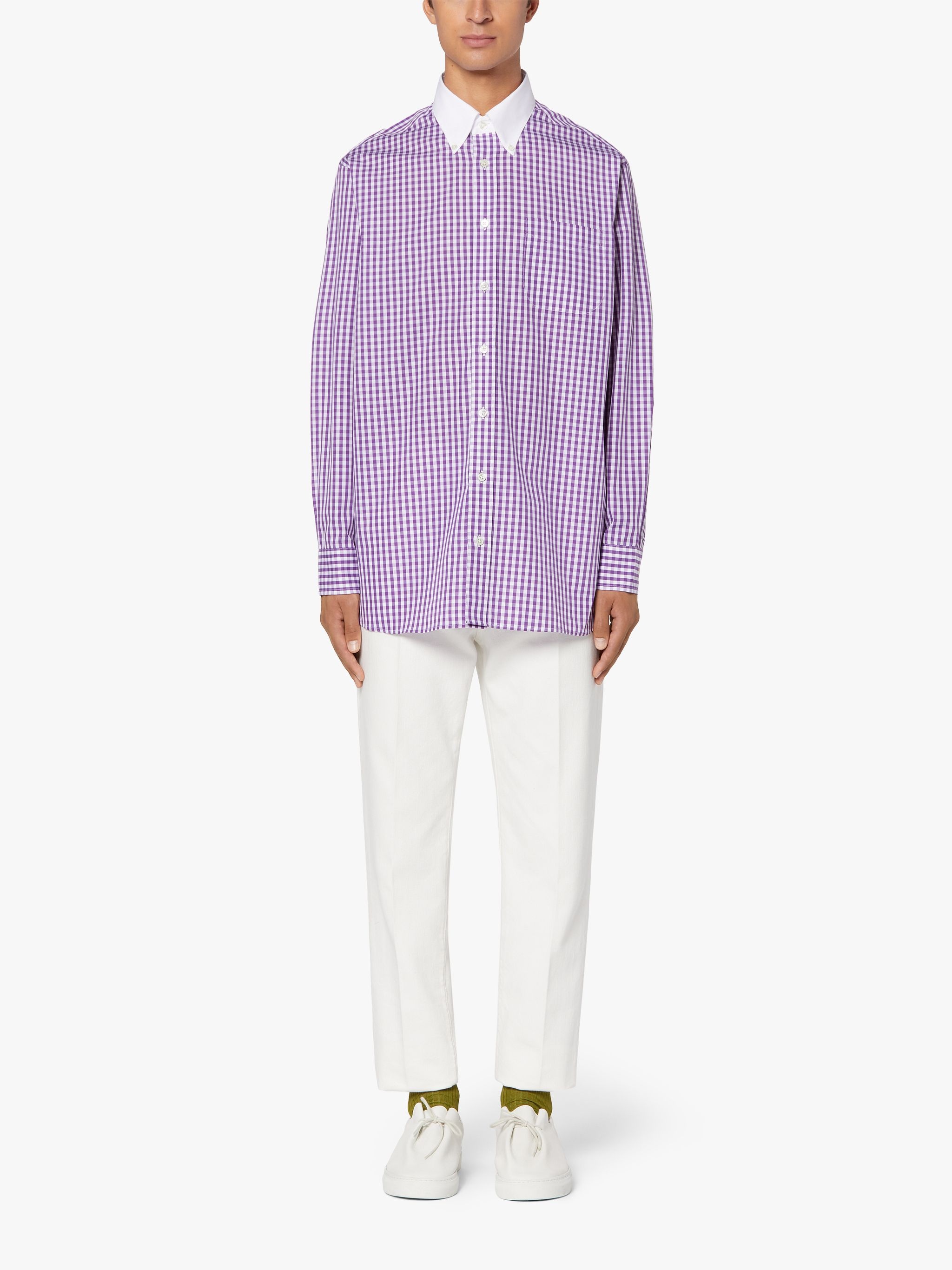 ROMA PURPLE CHECK BUTTON DOWN SHIRT | GSC-105 - 2