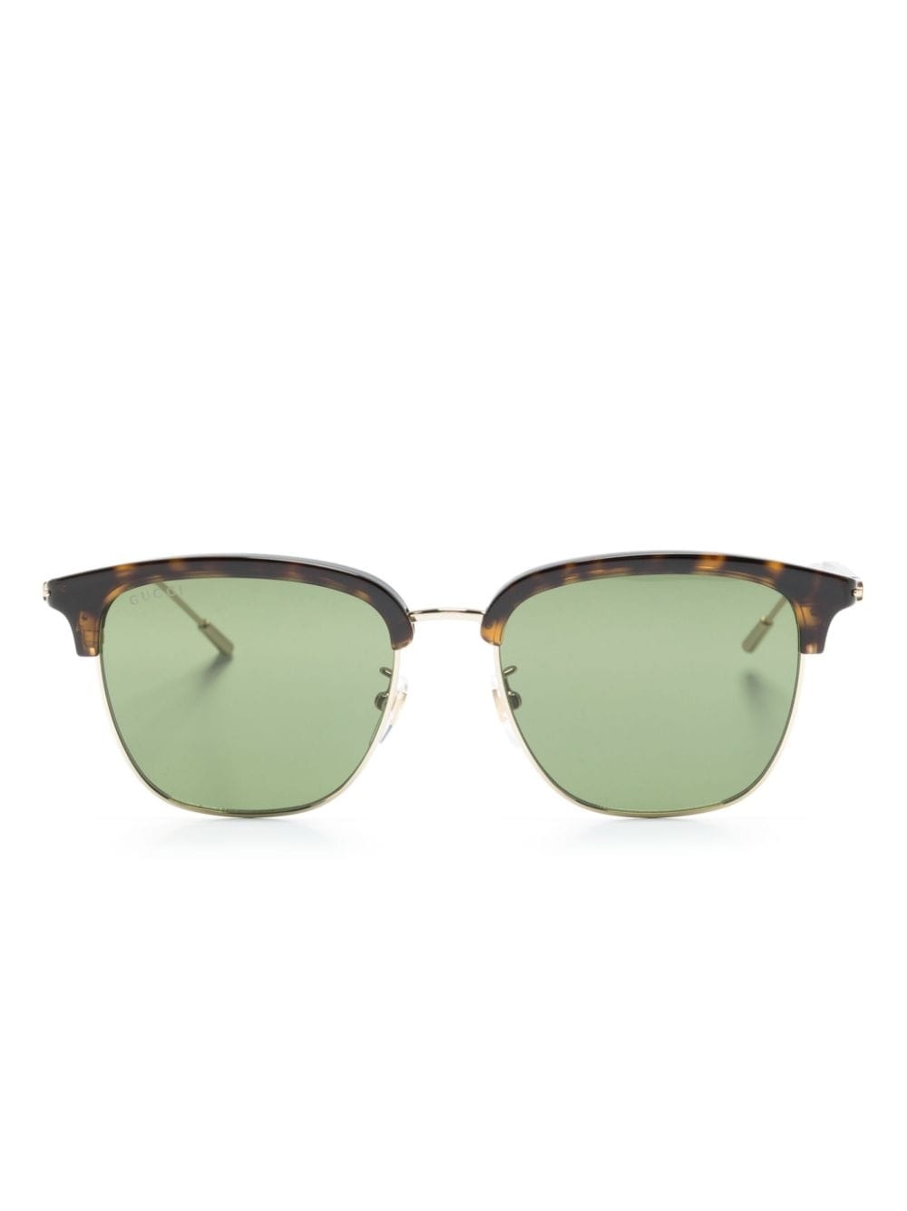 tortoiseshell-effect square-frame sunglasses - 1