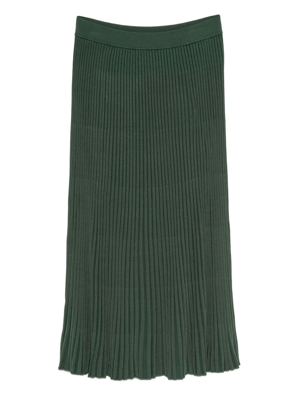 ribbed-pleated midi skirt - 1