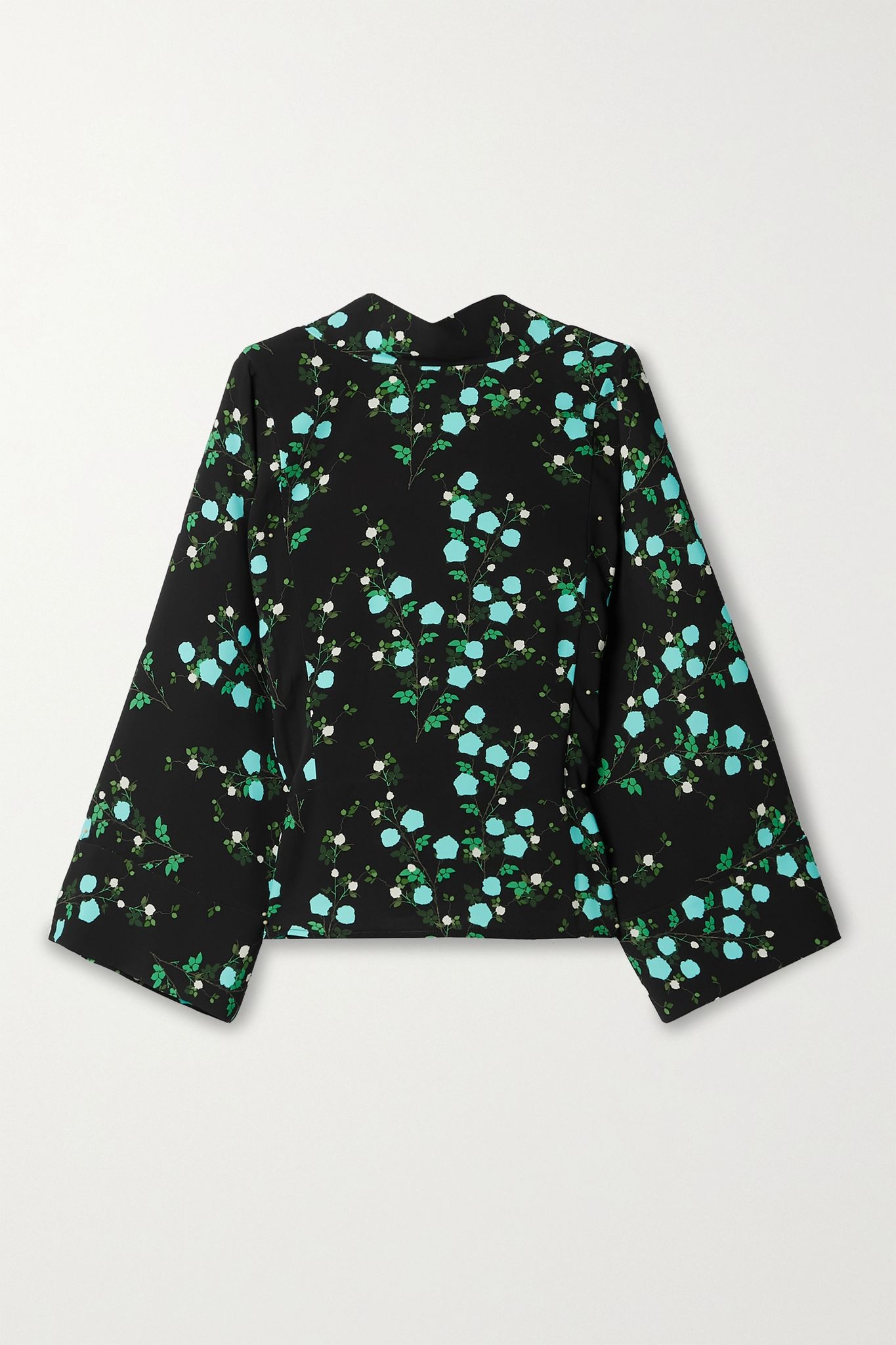 Norma floral-print crepe blouse - 1