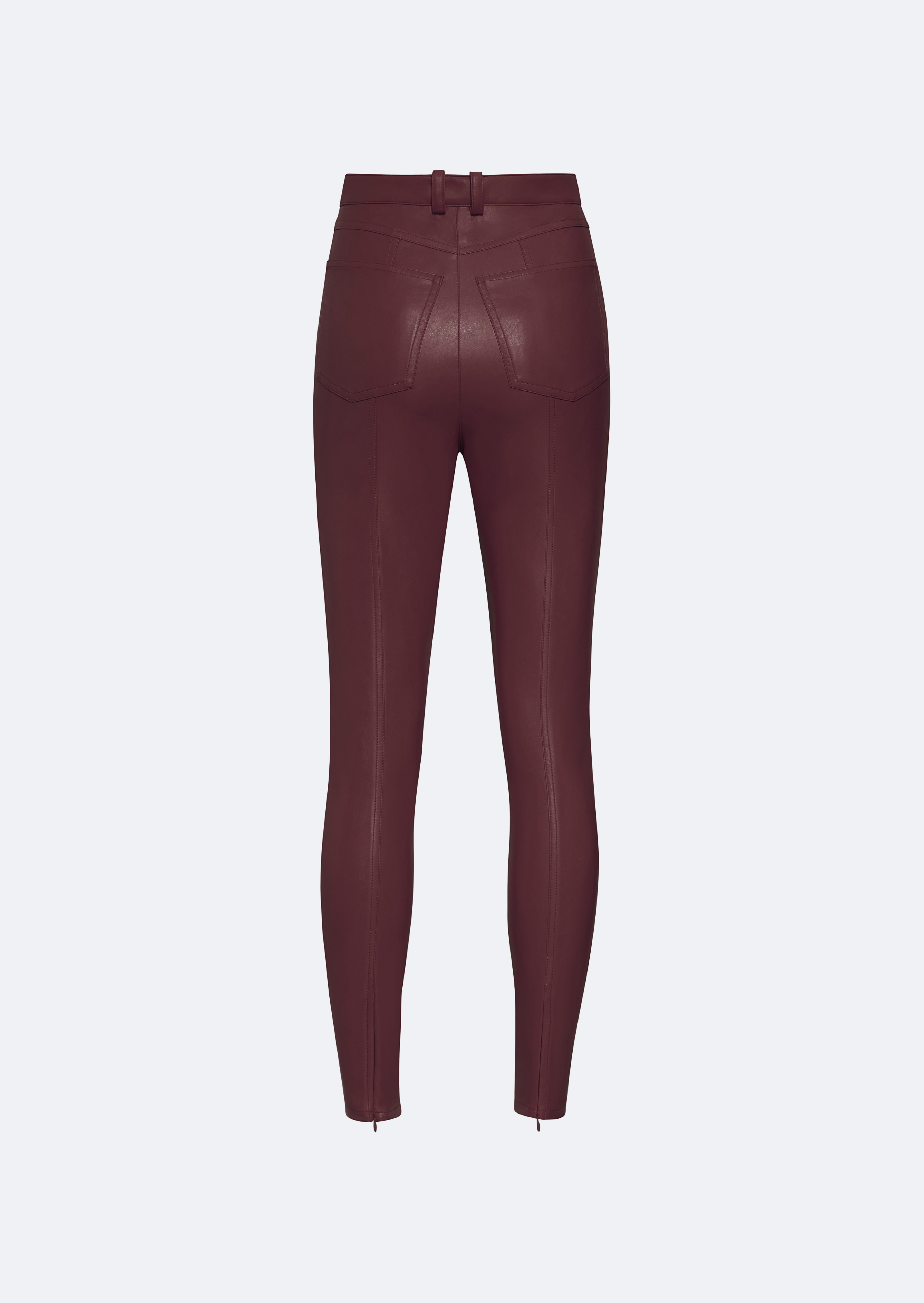 Stretch Faux Leather Skinny Jean - 2
