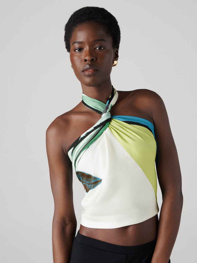DIANE VON FURSTENBERG Flag Silk Scarf outlook