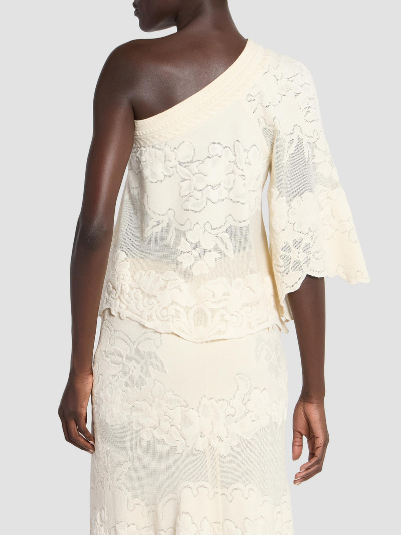 Women's Shilo Cotton Lace One-Shoulder Blouse - Ecru 5