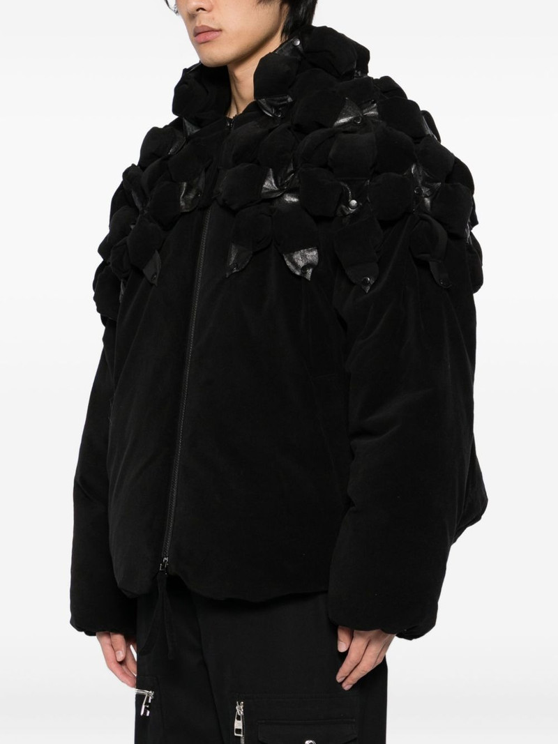floral-embellishment down jacket 3