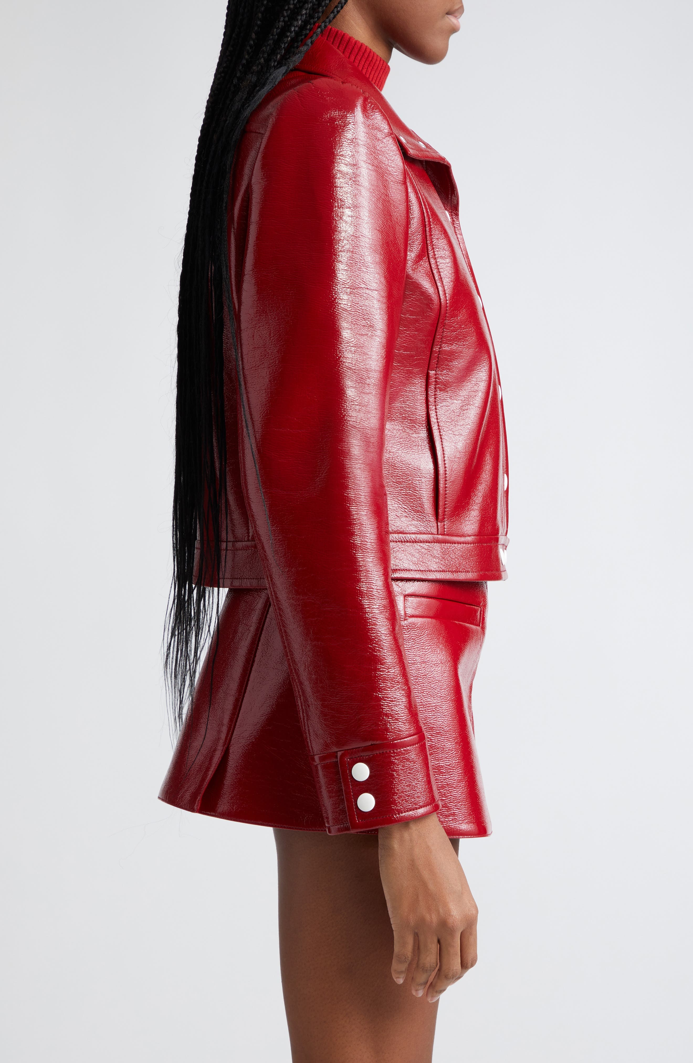 Courrèges Re-Edition Vinyl Jacket in Red at Nordstrom - 4