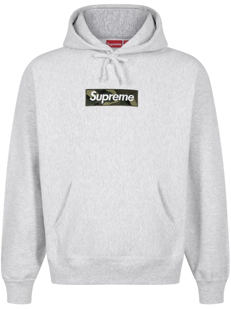 Box Logo cotton hoodie 1