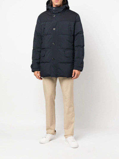 Paul & Shark detachable-hood padded down coat outlook