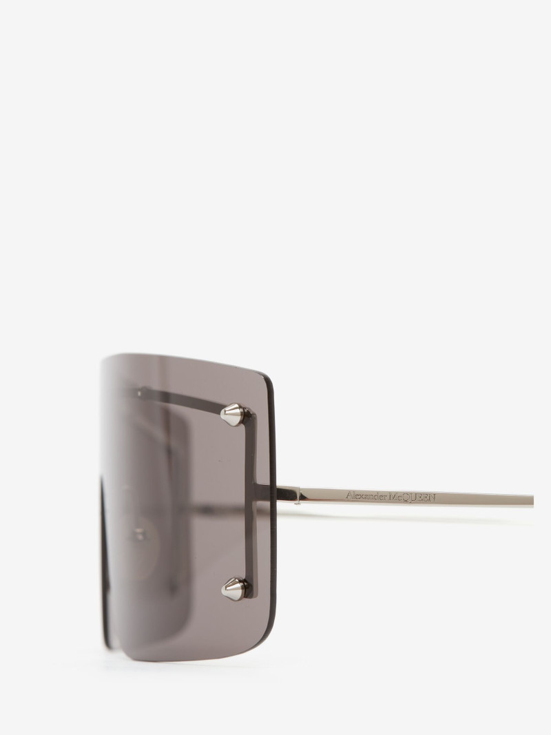 Spike Studs Mask Sunglasses in Smoke/silver 4