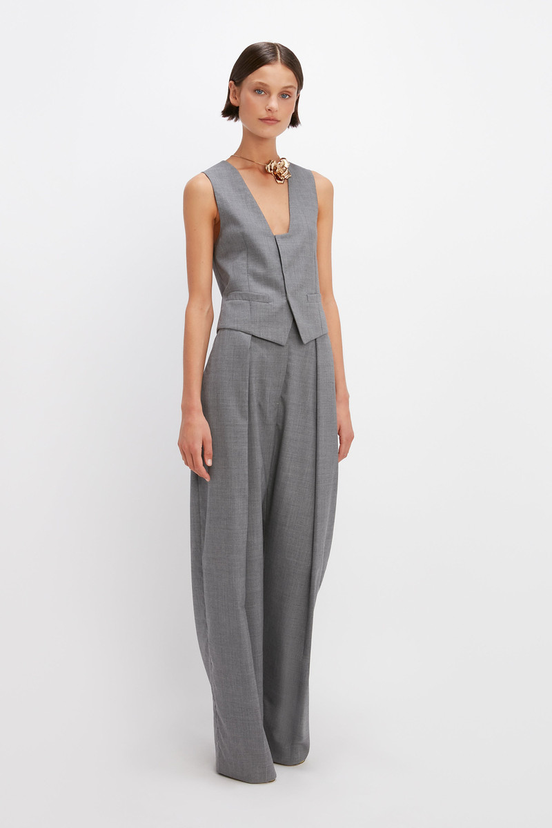 Tailored Waistcoat in Grey Melange 3