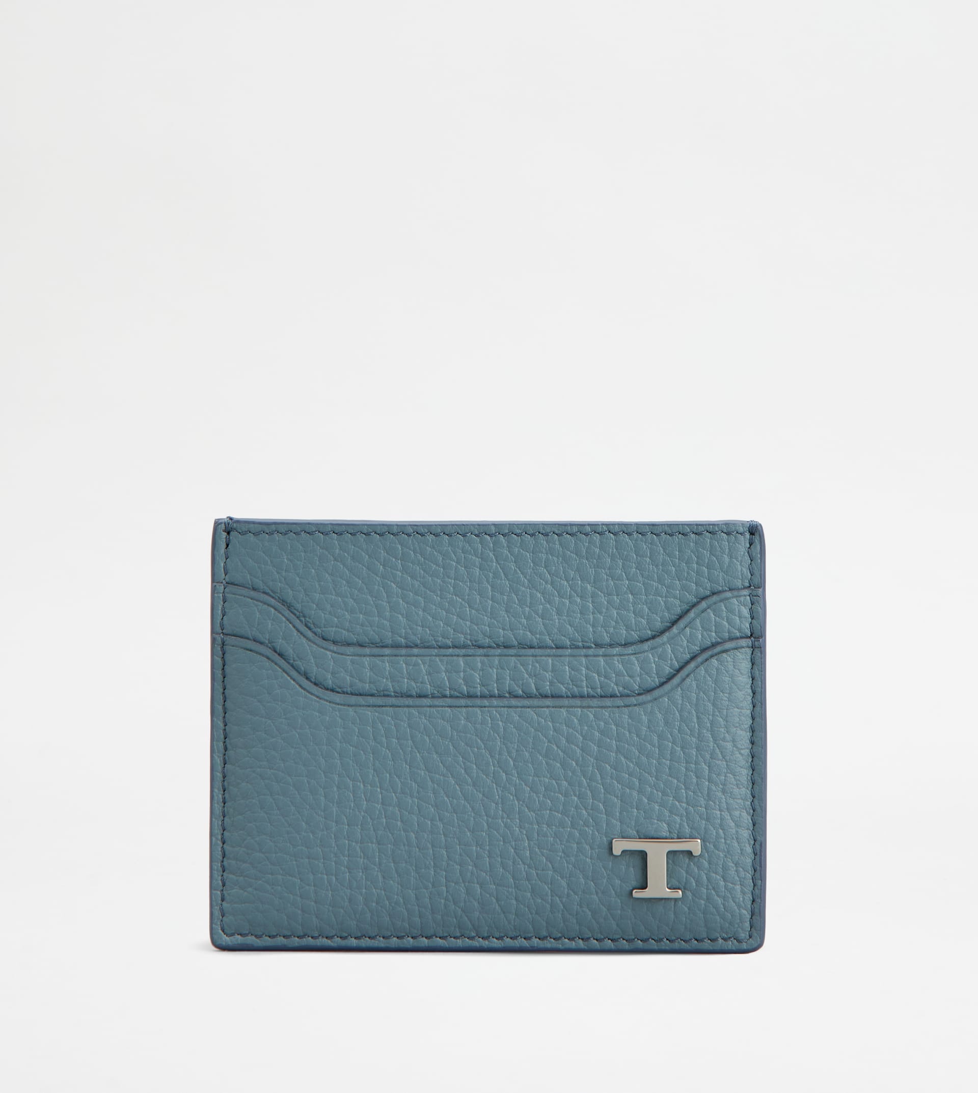 CREDIT CARD HOLDER IN LEATHER - LIGHT BLUE - 1