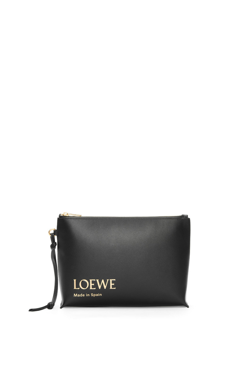 Embossed LOEWE T Pouch in shiny nappa calfskin 1