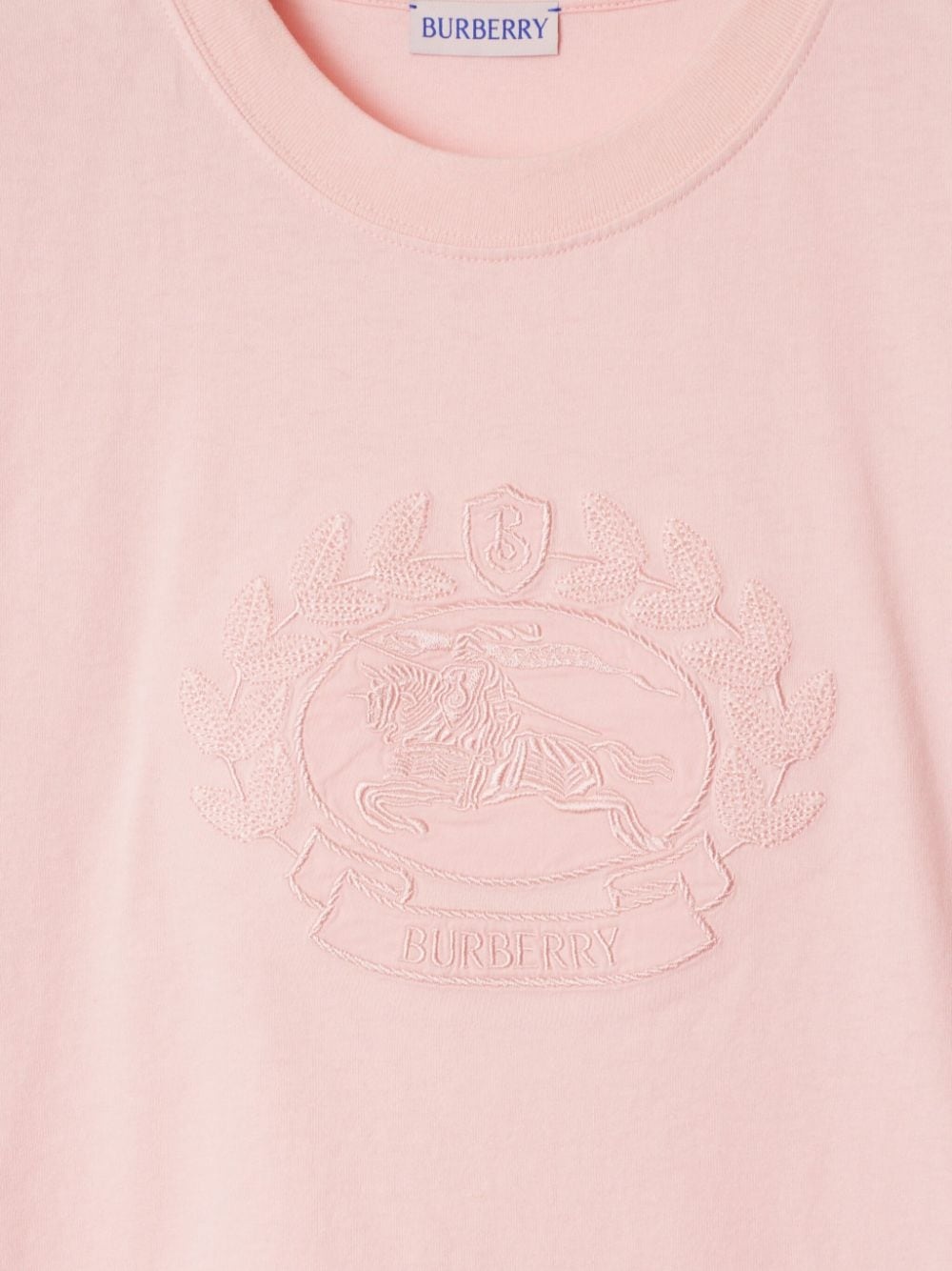 logo embroidered cotton t-shirt - 4