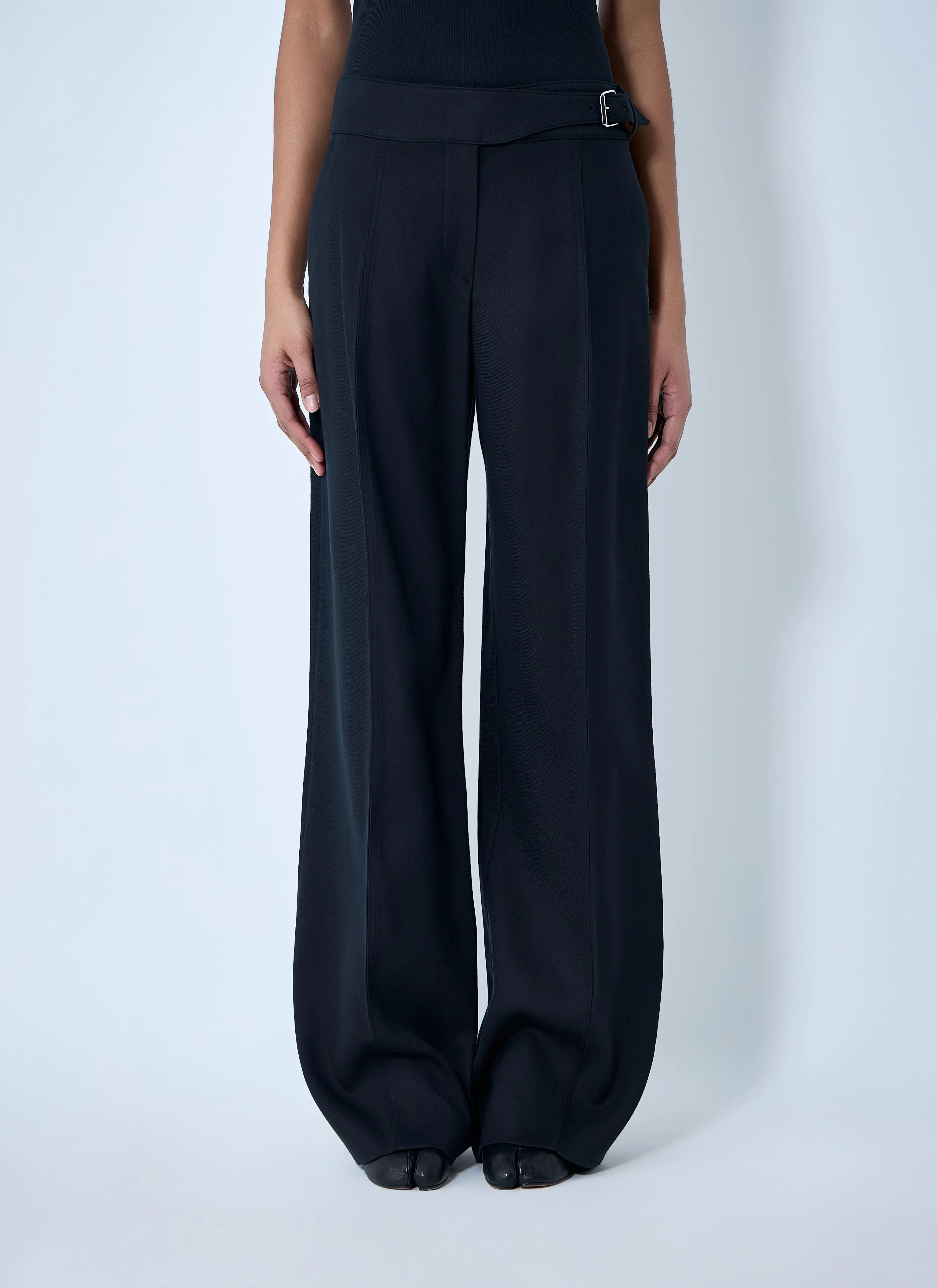 Wide-Leg Tailored Trousers - 1