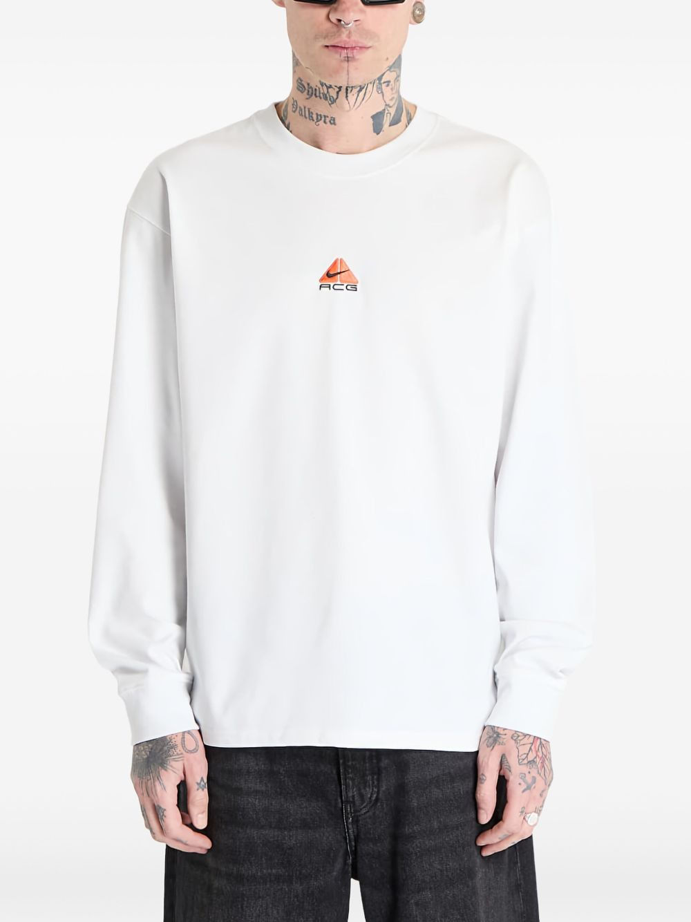 logo-print long-sleeve T-shirt - 3
