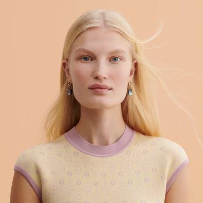 Hermès Fusion Amulette Maroquinier earrings outlook