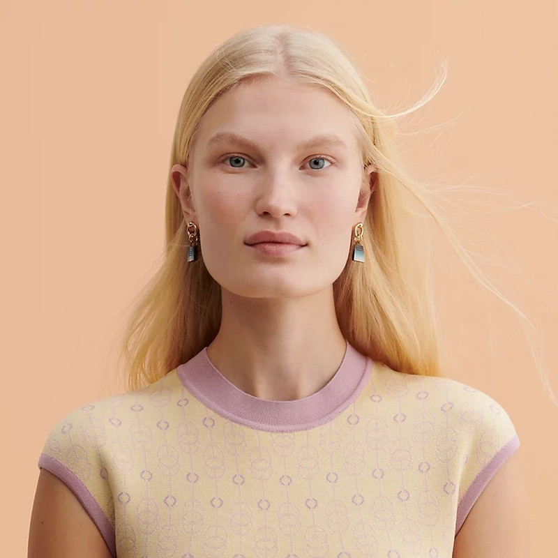 Hermès Fusion Amulette Maroquinier earrings outlook