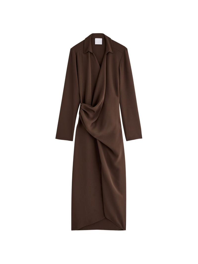 Simone draped-detail midi dress 1