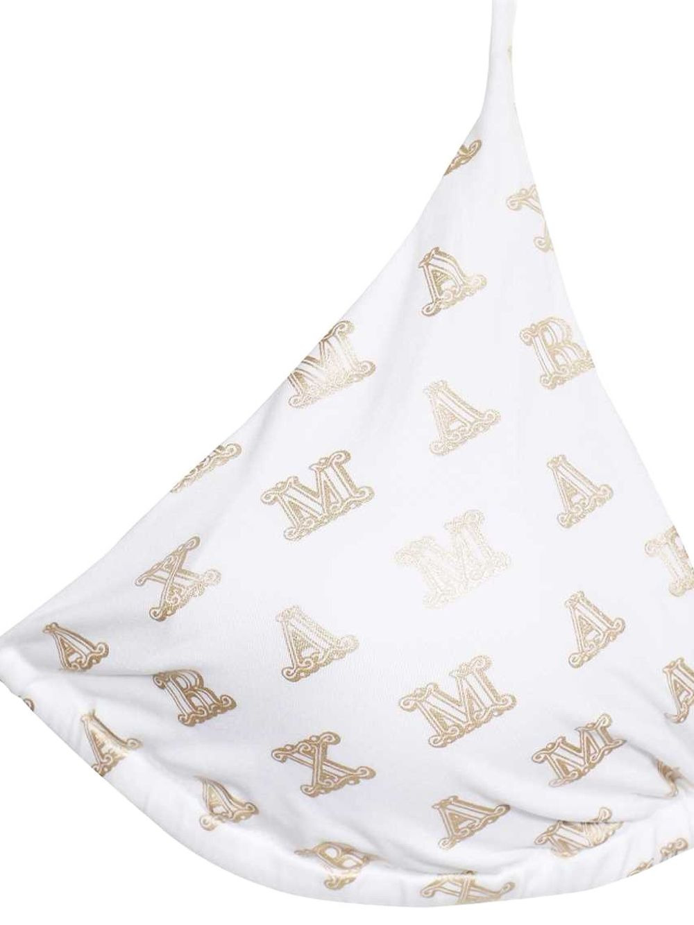 logo-print triangle bikini top - 3