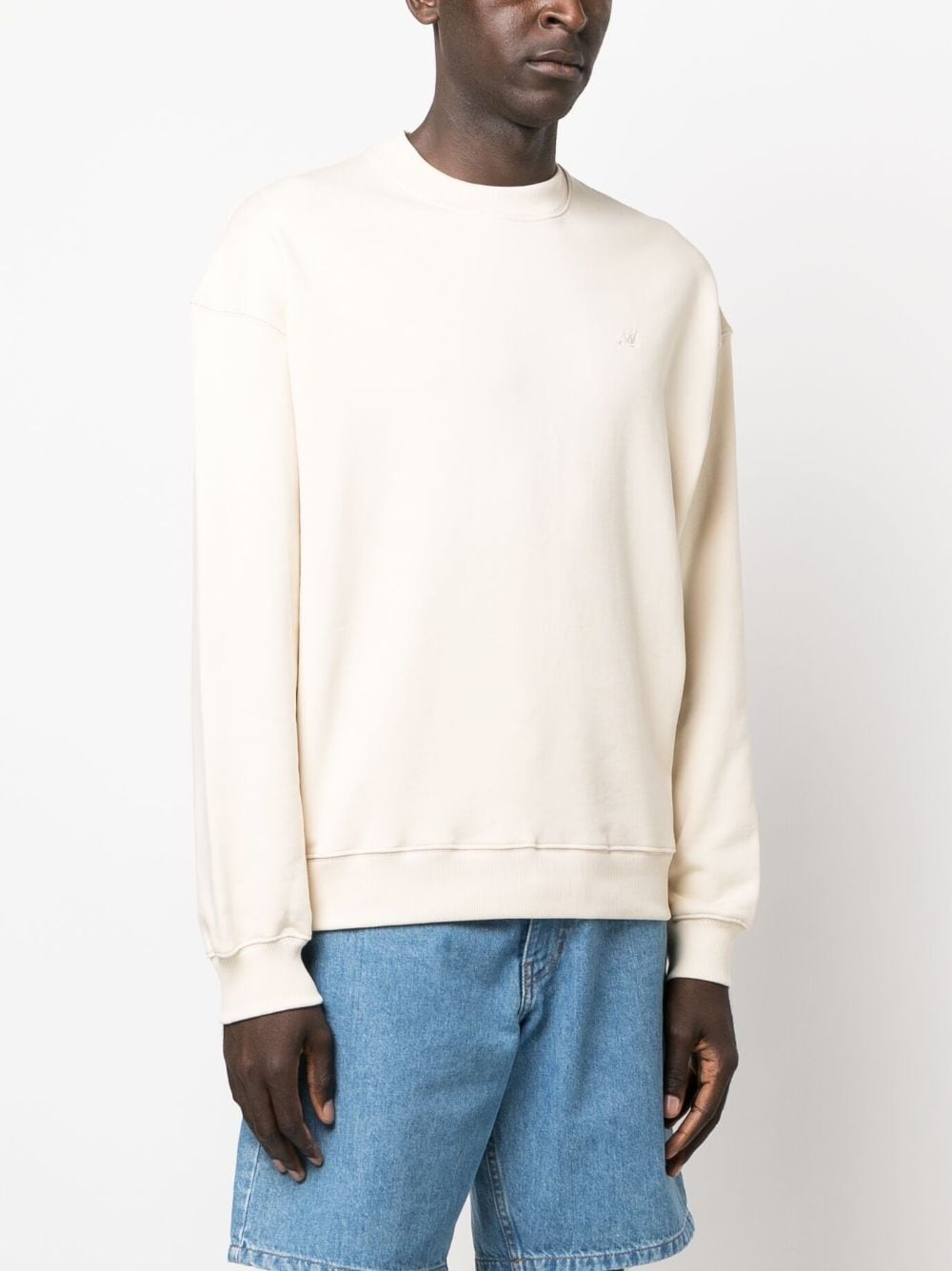 embroidered-logo long-sleeve sweatshirt - 3