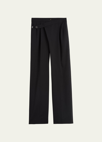 PETER DO Men's Pleated Pants with Wrap Closure outlook